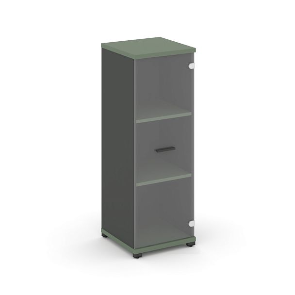 Concept Шкаф 1 узкая секция, 3 ниши CN.STU.E-316 SP A Кобо/Антрацит/Металл Антрацит/Прозрачный 420*420*1186 - Вид 1