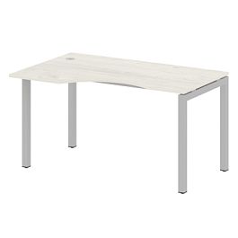 Metal System Quattro Стол криволинейный левый на П-образном м/к 50БП.СА-2 (L) Дуб наварра/Серый металл 1400*900*750 - Фото предпросмотра