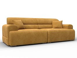 Диван прямой Лига-109 НПБ Велюр желтый - Фото предпросмотра