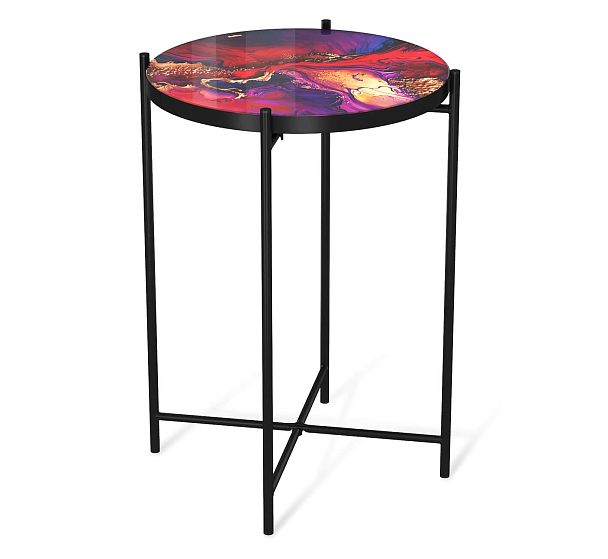 Столик журнальный Sheffilton SHT-CT8-3 амарантовый/черный муар - Вид 2