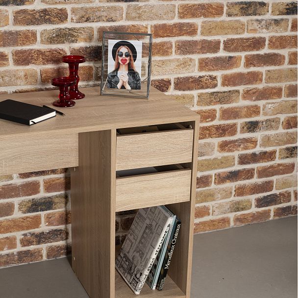 Стол письменный/компьютерный BRABIX "Scandi CD-017", 900х450х750 мм, 2 ящика, дуб сонома, 641895, ЦБ013706-2 - Вид 15