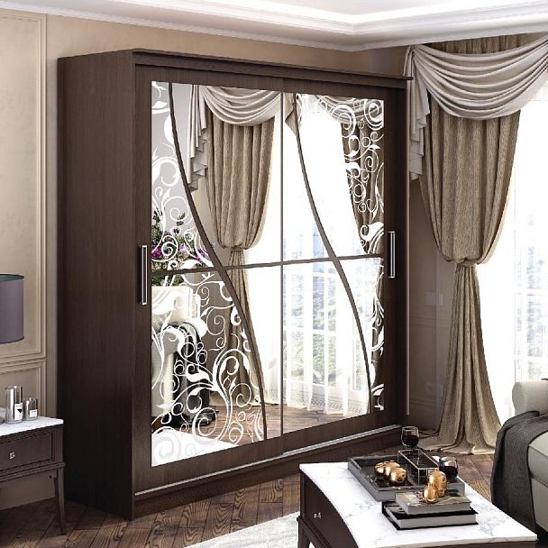 Шкаф-купе Олимп 2 (2000*2200*650) венге/венге - Вид 3