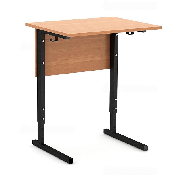 Стол ученический 111РВ, регулируемый, 1-местный на прямоугольной трубе (м/к Коричневый, Серый, Черный), гр.2-4 - Вид 6