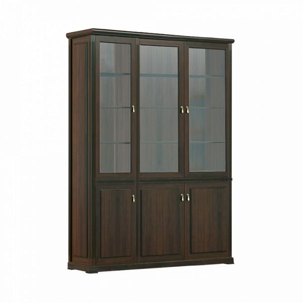 Шкаф для бумаг, 3 створки левый Ministry 169х55х212 орех южный - Вид 1