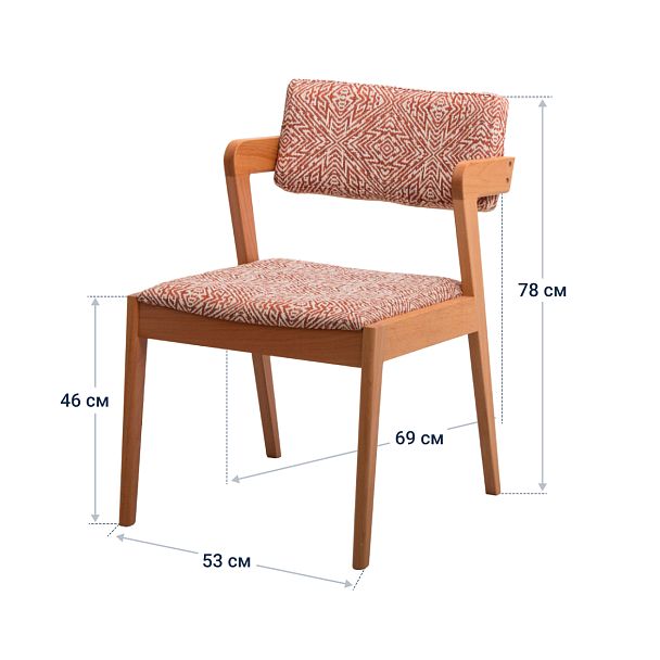 Полукресло Ostin, шенилл Berta 213, ножки бук - Вид 5