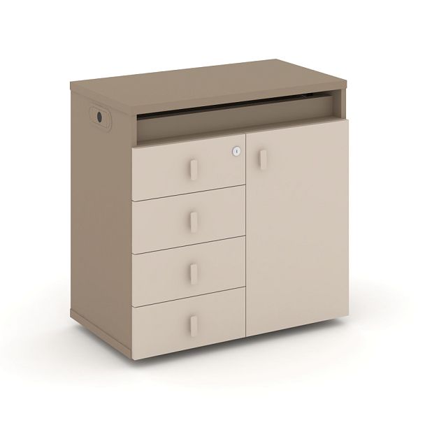 Estetica Набор №2. Тумба одиночная+топ ES.NB.1T-2 Латте/Капучино 750*410*750 - Вид 1