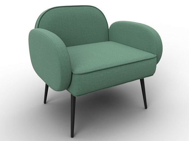 Кресло Лига-086 Рогожка зеленый - Вид 6