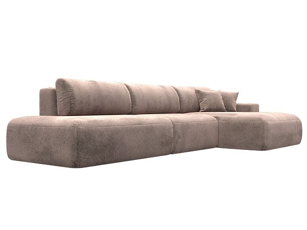 Диван угловой Лига-036 НПБ Модерн Лонг правый угол Велюр бежевый - Вид 3