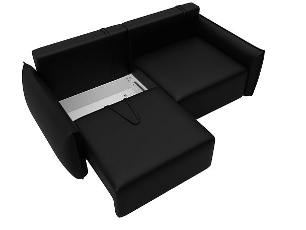Диван прямой Лига-051 НПБ Экокожа черный - Вид 7