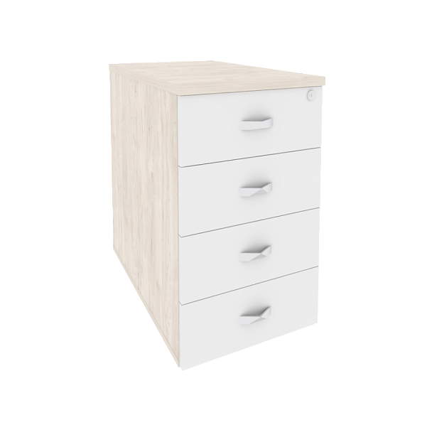 Onix Тумба приставная/опорная O.TPO-1.7 Денвер cветлый/Белый бриллиант 432*720*750 - Вид 1