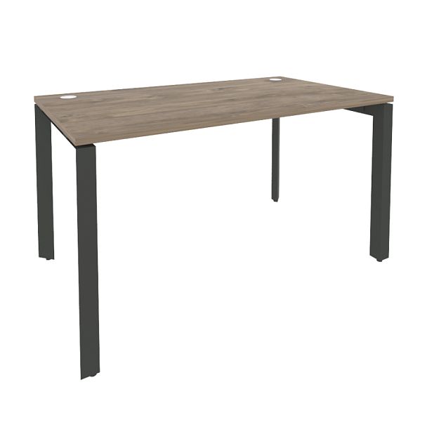 Onix Стол рабочий на П-образном м/к O.MP-SP-3.8 Тиквуд темный/Антрацит металл 1380*800*750 - Вид 1
