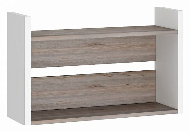 Полка книжная Домино Лайт ПКЛ-О Белый/Нельсон - Вид 1