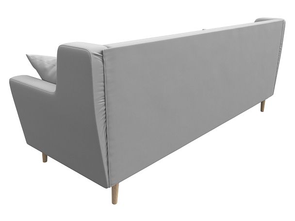 Прямой диван Брайтон 3 (полностью экокожа белая) - Вид 6