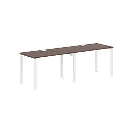 Стол 2-х местный EUWST 2367 Дуб Денвер тёмный/Белый 2326х670х750 EDIS - Фото предпросмотра