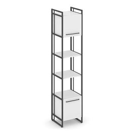 Rift Шкаф 5 ниш узкий RF.SU-54 (U) Белый Бриллиант/Металл Антрацит 420*396*2010 - Фото предпросмотра