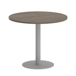 Home Office Стол круглый VR.SP-5-90.1 Вяз/Серый металл 900*900*750 - Фото предпросмотра