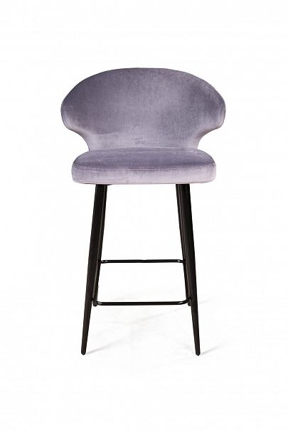 Стул полубарный Richard, бархат светло-серый 26 - Вид 2