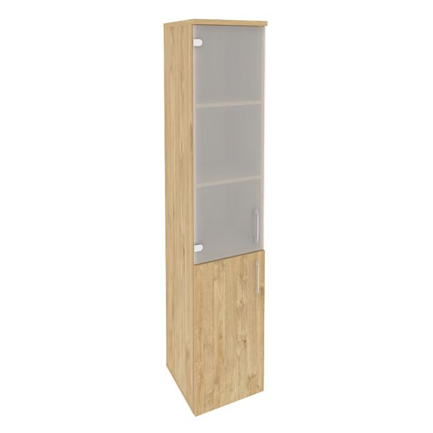 Onix Шкаф высокий узкий левый O.SU-1.2 (L) Тиквуд светлый 400*420*1977 - Вид 1