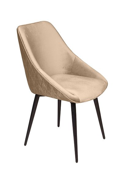 Стул Neo ромб, поворотный на 360 градусов, бархат бежевый 5 /опора конус - Вид 1