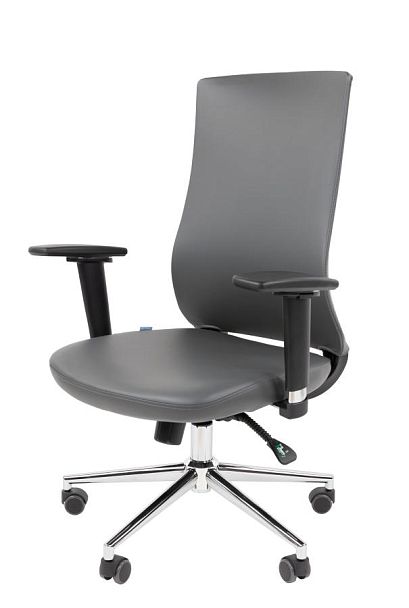 Офисное кресло Chairman 500LUX Россия экокожа cерый БП - Вид 8