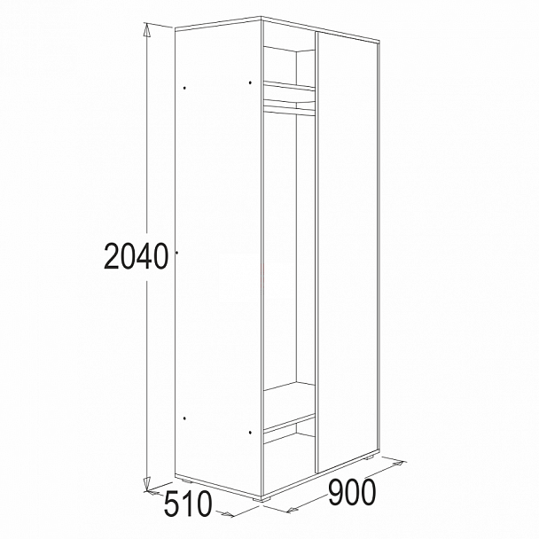 Шкаф угловой Омега-16 - Вид 2