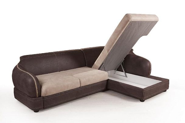 Napoli (Неаполь) диван-кровать с шезлонгом, замша - Вид 10