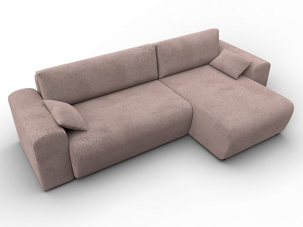 Диван угловой Лига-099 угол универсальный Велюр бежевый - Вид 6