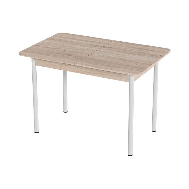 Стол Лион 2 ЛДСП (Подстолье прямое белое) НЕ ВЫБИРАТЬ Сонома - Вид 1