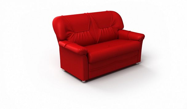 Дельта Диван двухместный 142х85х88 экокожа красный "Диваны" ТК-002120400687 красный - Вид 1