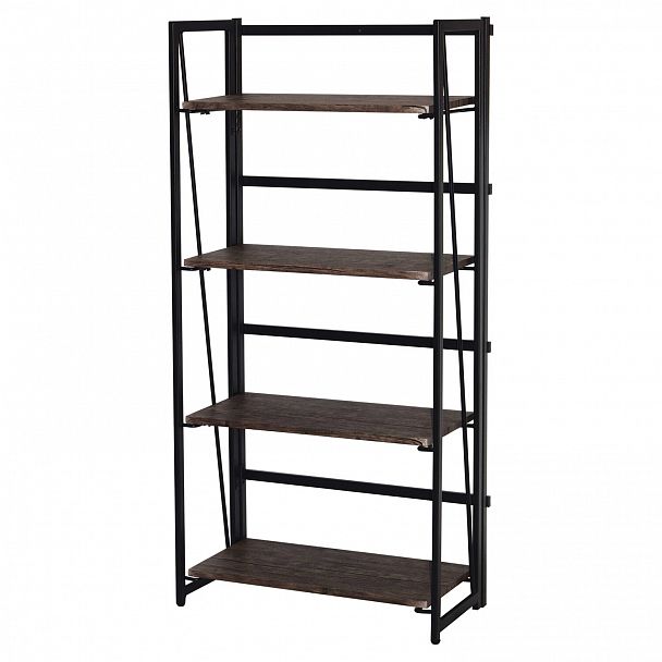 Стеллаж на металлокаркасе "BRABIX LOFT SH-001", 600х300х1250 мм, складной, цвет морёный дуб, 641228 - Вид 5