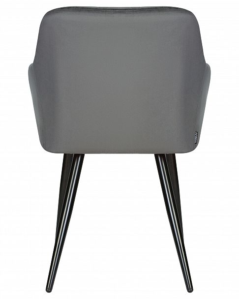 Стул обеденный DOBRIN ROBERT (черные матовые ножки, велюр V108-92 Антрацит) - Вид 5