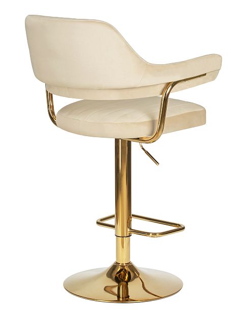 Стул барный DOBRIN CHARLY GOLD (бежевый велюр (MJ9-10)) - Вид 4