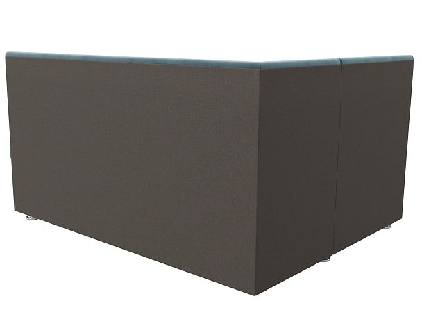 Кухонный угловой диван Уют левый (полностью Велюр бирюзовый) - Вид 6