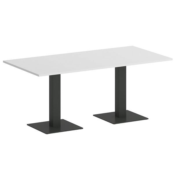 Home Office Стол прямоугольный VR.SP-5-180.2 Белый бриллиант/Антрацит металл 1800*900*753 - Вид 1