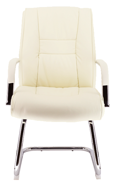 Кресло для посетителей Everprof Kent (Кент) CF Экокожа Кремовый - Вид 3