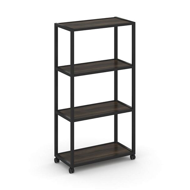 Shelf Mobile Стеллаж 4 уровня 1 секция VR.LT-STK-401.10 Дуб Мали/Металл Черный 1000*400*1523 - Вид 1