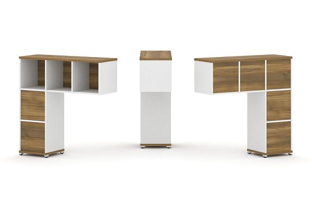 Concept Надставка низкая CN.ONN-003 Сандал Янтарный/Белый Бриллиант/Металл Белый 1099*365*1130 - Вид 1