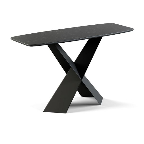 Консоль Tyler 130 керамика матовая, черная - Вид 1