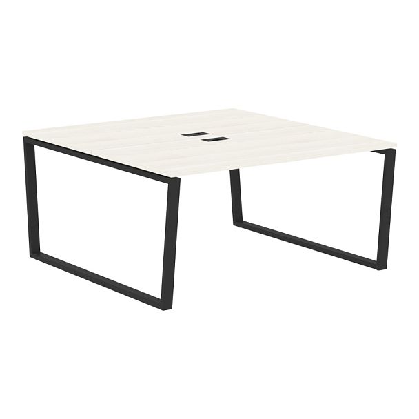 Стол 2-х местный EVWST 1516 Ясень Траун/Черный 1560х1606х750 EDIS - Вид 1