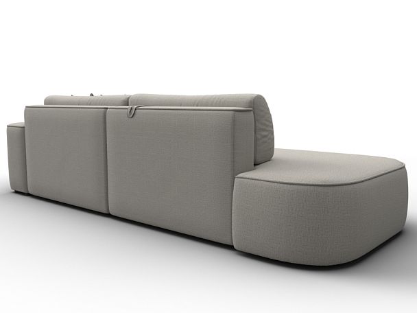 Диван угловой Лига-065 БП угол правый Рогожка бежевый - Вид 5