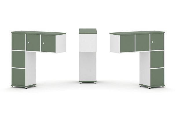 Concept Надставка низкая CN.DNN-006 Кобо/Белый Бриллиант/Металл Белый 1099*365*1130 - Вид 1