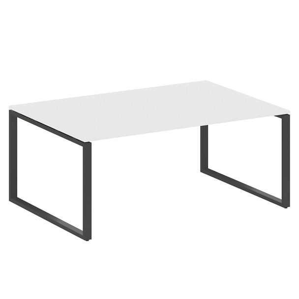 Metal System Перег. стол (1 столешница) на О-образном м/к БО.ПРГ-1.5 Белый/Антрацит металл 1800*1235*750 - Вид 1