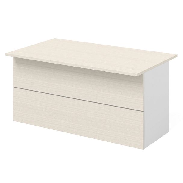 Модуль стойки-ресепшн прямой низкий "Торонто"  ПК-ТРН-СКР160Х93/Н-В1-876 дуб альпийский - Вид 1
