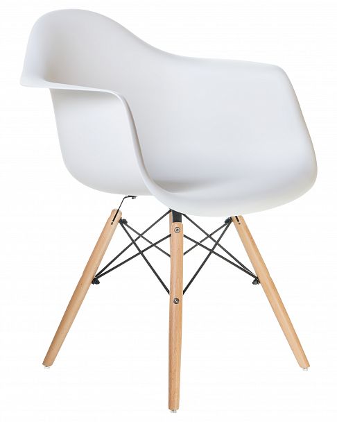 Стул обеденный DOBRIN DAW (ножки светлый бук, цвет сиденья белый) - Вид 2