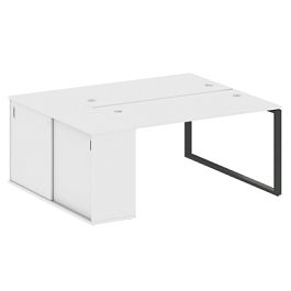 Metal System Р. ст. с шкафом-купе на О-образном м/к БО.РС-СШК-1.3 Т Белый/Антрацит металл 1810*1475*750 - Фото предпросмотра