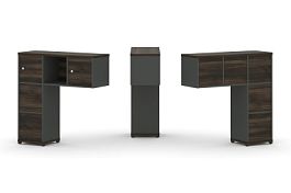 Concept Надставка низкая CN.ONN-004 Дуб Мали/Антрацит/Металл Антрацит 1099*365*1130 - Фото предпросмотра