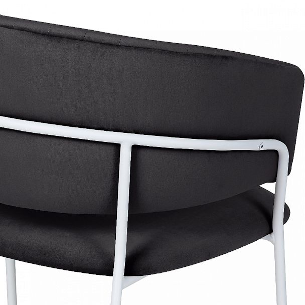 Стул кухонный Даксон черный велюр/белый - Вид 9