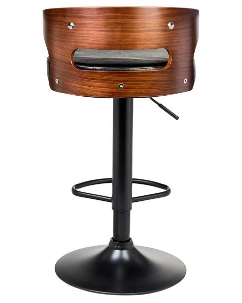 Набор 2 шт Стул барный DOBRIN FRED BLACK (коричневое дерево, чёрный) - Вид 4