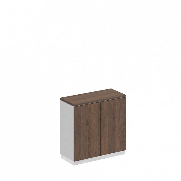 Шкаф для документов закрытый низкий City СИ 322 дуб гладстоун / белый премиум / дуб гладстоун - Вид 1