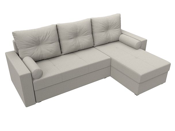 Диван угловой Верона Лайт правый угол Рогожка бежевый - Вид 5